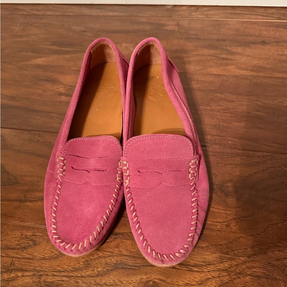 Tory Burch Pink Suede Loafers -Size 8 - Picture 11 of 14